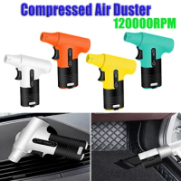 Compressed Air Duster Electric Air Duster Cleaner Cleaning Dust Off 120000RPM Cordless Electric Air Duster Type-C Rechargeable