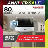 POLYTRON Kitchenmate Dish Dryer UV Sterilizer Botol Bayi Rak Pengering Piring 80 Liter - PDD 801UV