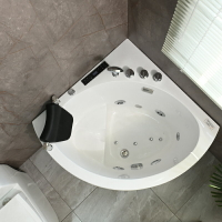 【可開發票】小戶型深三角家用浴缸拐角扇形謎你成人浴盆網紅轉角浴池0.8-1米