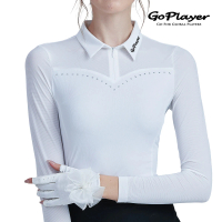 【GoPlayer】女高爾夫長袖防曬袖套衣(高爾夫運動女上衣 冰絲長袖防曬涼感 POLO衫袖套衣)