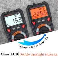 HABOTEST HT118A Digital Multimeter 6000 counts Auto Ranging AC/DC voltage meter NCV Tester with LCD Backlight Flashlight