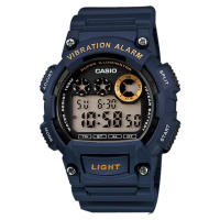 【CASIO 卡西歐】震動提示/電子數字型運動錶(W-735H)