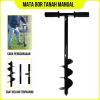 Matoabor Tanah Manual Bor Biopori Ukuran 10 cm Tanpa Listrik Bahan Baja Tebal Anti Karat Cocok untuk
