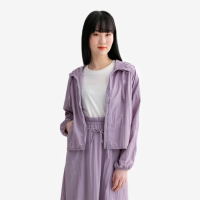 【Roots】Roots女裝- ATHLEISURE 平織連帽夾克(淡紫灰色)