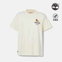 Timberland 男款白煙色黃靴Logo短袖T恤|A2F4QV04