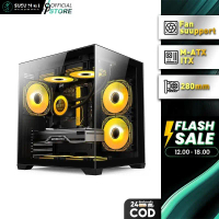 เคสคอมพิวเตอร์ M-ATX/ITX Panorama Tempered Gaming Case ขนาดเล็กระบายความร้อนด้วยน้ำด้านข้างโปร่งใส E