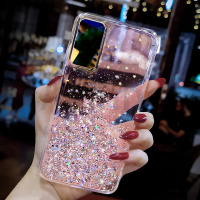 La19-For Samsung Galaxy S23 S22 Ultra S21 FE S8 S9 S10 S20 Note 10 Plus Note 20 Ultra Clear Glitter 