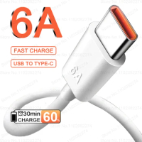 6A USB Type C Super-Fast Charger Cable For Samsung S22 S23 S24 Ultra USB-C Charing Cord For Xiaomi 13 12 Pro Oneplus Realme POCO