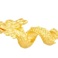 new arrival 24k pure gold dragon charms fine gold dragon accessories 999 real gold dragon hand strings