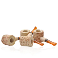 4pcs Mini Corn Cob Pipe Straight Style Smoking Pipe for Tobacco Cool Gadget for Men Smoke Pipe