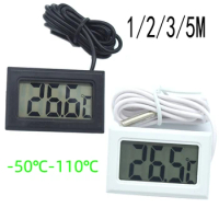 LCD Digital Thermometer Mini Probe Instrument -50~110 degree Fridge Thermometer Fridges Freezers Coolers Aquarium Chillers