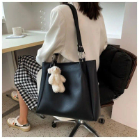 GT1887 LT2021 Beige,Black,Yellow Tas Tote Ukuran Besar Free Boneka  Murah  Fashion Wanita Perempuan 