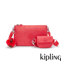 Kipling (網路獨家款) 鮮豔寶石紅附小包造型斜背包-EVELYNA