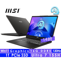 MSI微星 Venture 14 AI A1MG-004TW 14吋 AI商用筆電(Ultra 7 155H/16G/1T SSD/Win11)
