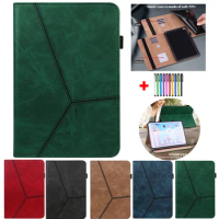 Solid PU Leather Caqa For Samsung Galaxy Tab S6 Lite Case 10.4 2020 Wallet Funda For Samsung Tab S6 Lite SM-P610 P615 Cover +Pen