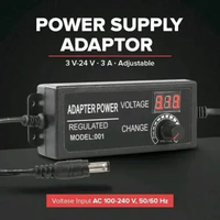 Adaptor Power Supply Converter AC to DC 3V-24V 3A Adjustable