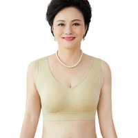 Super fat mm no steel ring bra breast Breast form bra mastectomy sports bra designed with pocket bra breast prosthesis Bra7601