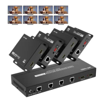 4K 60Hz HDMI Extender Splitter Over Ethernet 1x4 1x8, MT-VIKI 1 In 4 Out HDMI Splitter Extender Over Cat6 POC + Loop 70M