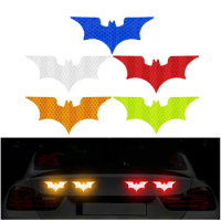 3Pcs/ Set Bat Car Reflective Sticker Electric Vehicle Warning Stickers Safely Night Helmet Decorative Decals Accessoire Voiture
