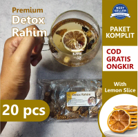 Detox Rahim Paket 20 Sachet Njamucuy Premium Wedang Ramuan Teh Sehat JSR dengan Lemon Slice & Reprod