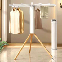 Handy Ceiling Laundry Dryer Clothes Drying Rack Floor to Ceiling Balcony Folding Clothes Drying Pole Invisible Indoor Octopus