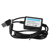 1m/3.28ft USB Power Cable Line for DC 5V to12V 1A Step Up Booster Converter Adapter Cord 5.5 2.1mm Plug Interfac