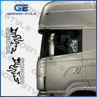 สติ๊กเกอร์ติดหน้าต่าง Scania-Side 1 คู่ สติ๊กเกอร์/รูปลอก 27.5 ซม. H ต้นฉบับ แสดงชื่อผลิตภัณฑ์
