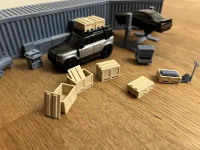 Diorama Box Kayu - Aksesories Hotwheels - perlengkapan Diorama