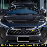 Front Grill Grille Bumper Cover Trim Insert Bonnet Garnish Strips Exterior Accessories 2PCS For Toyota Corolla Cross 2021 - 2023