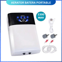 Aerator Akuarium AC/DC 2 Watt SOBO Pompa Gelembung Udara Aerator Akuarium Gelembung Akuarium