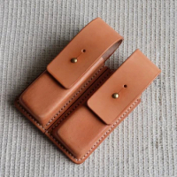 Hand Made Double Pistol Mag Genuine Clip Pouch for ZY-1 M1911A1