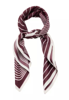 Mango 綢緞方格頸巾