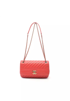 Chanel Pre-loved Chanel coco mark W chain shoulder bag leather Pink red gold hardware stitch turn lo