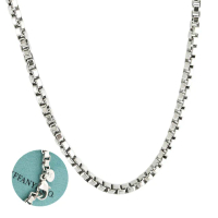 【Tiffany&Co. 蒂芙尼】925純銀-情人款威尼斯環釦項鍊(展示品)