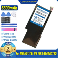 BTY-M6K 5800mAh Battery For MSI MS-17B4 MS-16K3 GS63VR-7RG GF63 Thin 8RD 8RD-031TH 8RC GF75 Thin 3RD 8RC 9SC Thin 9SE/SX