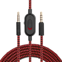2.0M Braided Replacement Cable Extension Cord Wire for Logitech G433 G233 G Pro X Gaming Headset With Mute Volume Control Clip