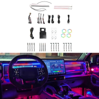 Car Ambient Light Fit for Chery JETOUR Traveler 2023-2024 Modification Original 64-color Colorful Streamer Ambient Light