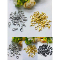 50 Pcs Kokot Udang 12 mm dan 14 mm Kokot Udang Jual Lusinan Kait Udang Gold dan Silfer