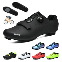 2022 Cycling Sneaker MTB Cleat Shoes Men Sports Dirt Road Bike Boots Speed Sneaker Racing Women Bicycle Shoes for Shimano SPD SL