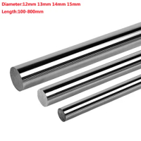 1pcs 12mm 13mm 14mm 15mm Linear Shaft Cylinder Chrome Plated Linear Rail Round Rod Optical Axis Length 100-500mm