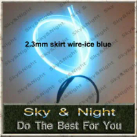 sewable neon welted el/flexible el wire 100M-2.3mm diameter+free shipping with ten colors for option