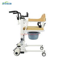 Hot Sale Diasbled Patient Transfer Lift chair With Toilet Commode Adjustable Bathroom Chair