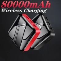 Power Bank 80000mAh Wireless Phone Charger External Battery Fast Charging For iPhone 14 13 12 Series Power Bank
