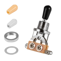 Randon 3 Way Short Straight Guitar Toggle Switch Pickup Selector with Tip Knob Caps Compatible with 
