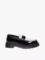Dr. Martens Dr. Martens Penton Heart Loafer Black White Patent Lamper Smooth