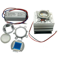 50W LED 50 Watt 365-370nm UV Ultra Violet High power LED +50W AC85-265V driver +heatsink lens Kit