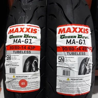 MAXXIS Ban Motor Green Devil MA-G1 80/80-14 & 90/80-14 Tubeless Sepasang