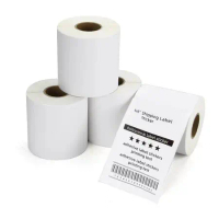 350pcs/500pcs Thermal Label Barcode Sticker Paper Printer Roll 350 Fold 500 Barcode Label Sticker Pa