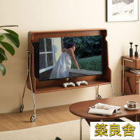 免運 可開發票 北歐中古電視機支架可移動實木小戶型臥室電視櫃簡約客廳電視架ZZ0617