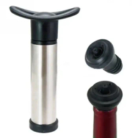 Cocktail Wine Bottle Vacuum Opener with 2 Button Stoppers Wine Sealer Preserver Bar Pump Saver Accessories